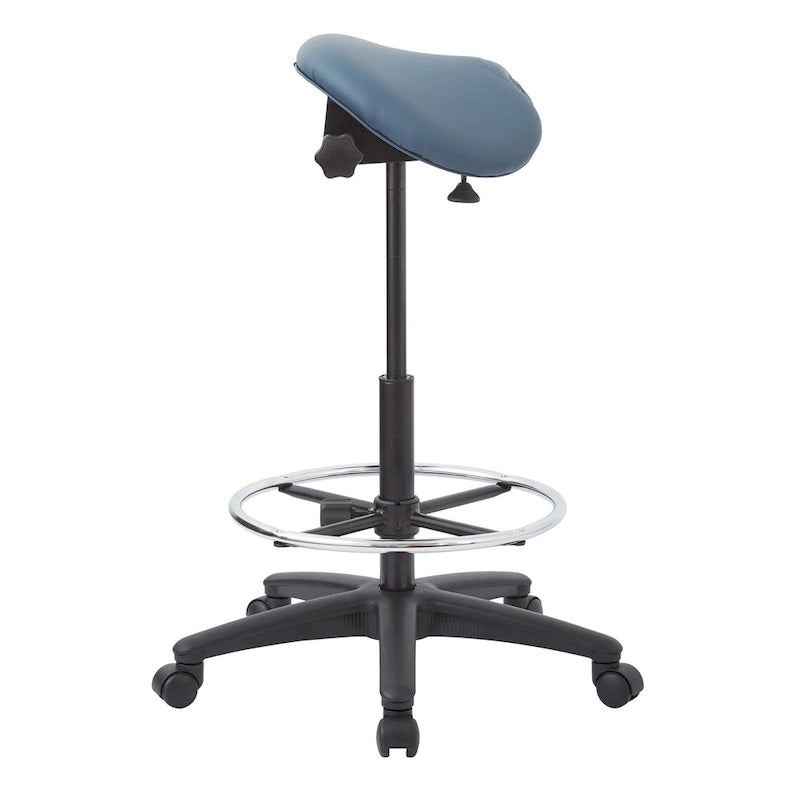 Tabouret ergonomique sans dossier avec hauteur réglable et roulettes