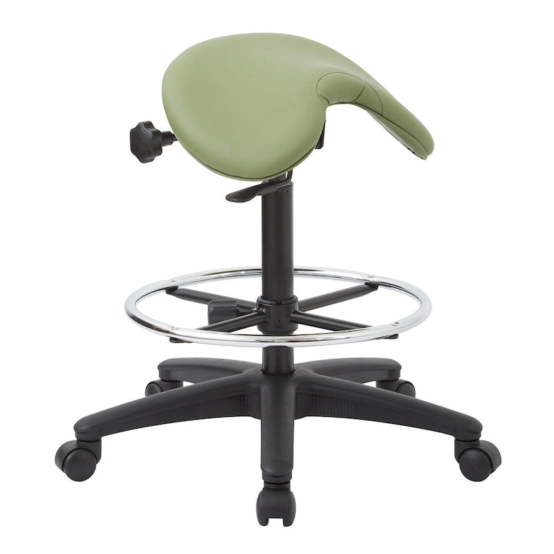 Tabouret ergonomique sans dossier avec hauteur réglable et roulettes