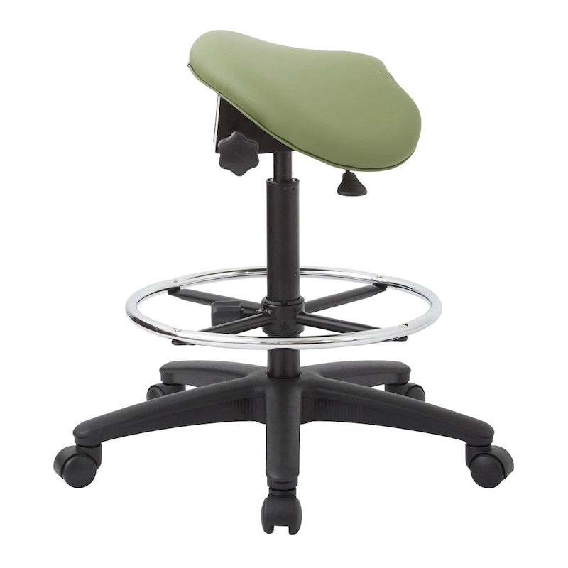 Tabouret ergonomique sans dossier avec hauteur réglable et roulettes