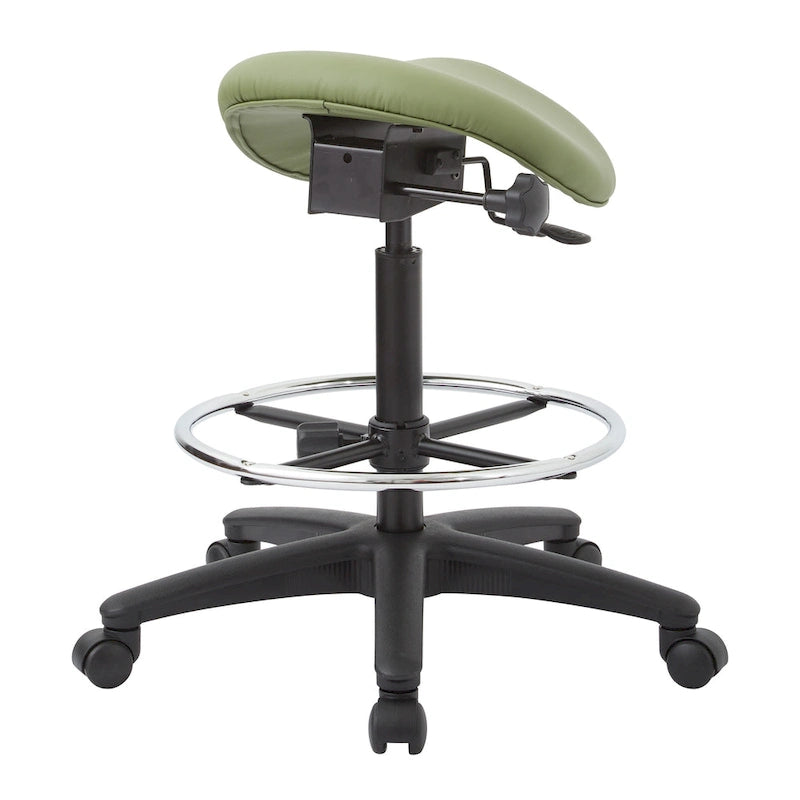 Tabouret ergonomique sans dossier avec hauteur réglable et roulettes