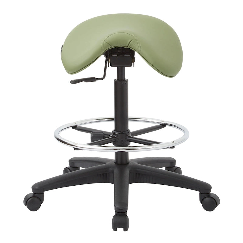 Tabouret ergonomique sans dossier avec hauteur réglable et roulettes