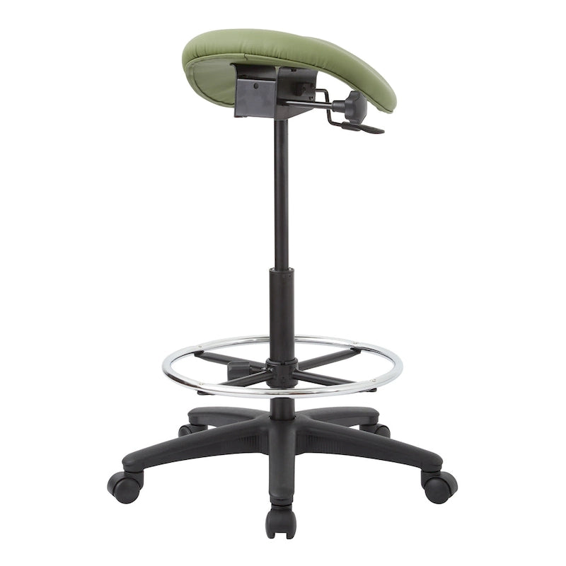 Tabouret ergonomique sans dossier avec hauteur réglable et roulettes