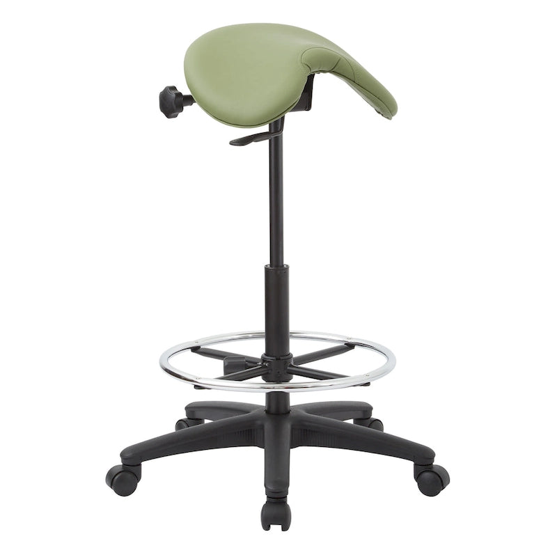 Tabouret ergonomique sans dossier avec hauteur réglable et roulettes