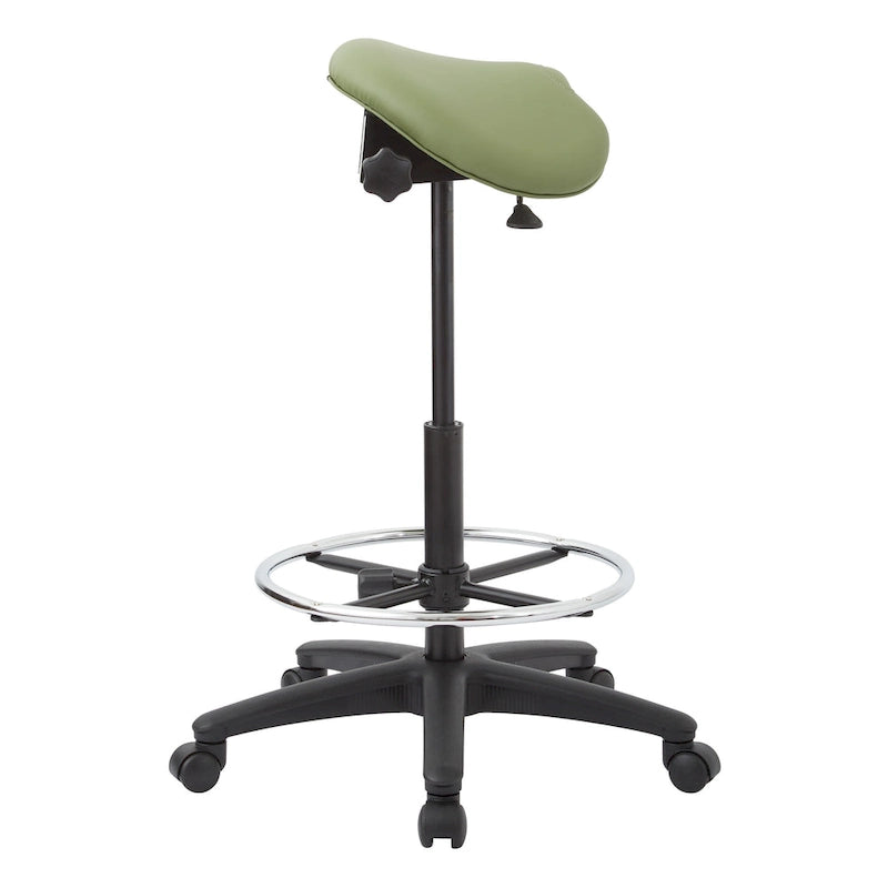 Tabouret ergonomique sans dossier avec hauteur réglable et roulettes