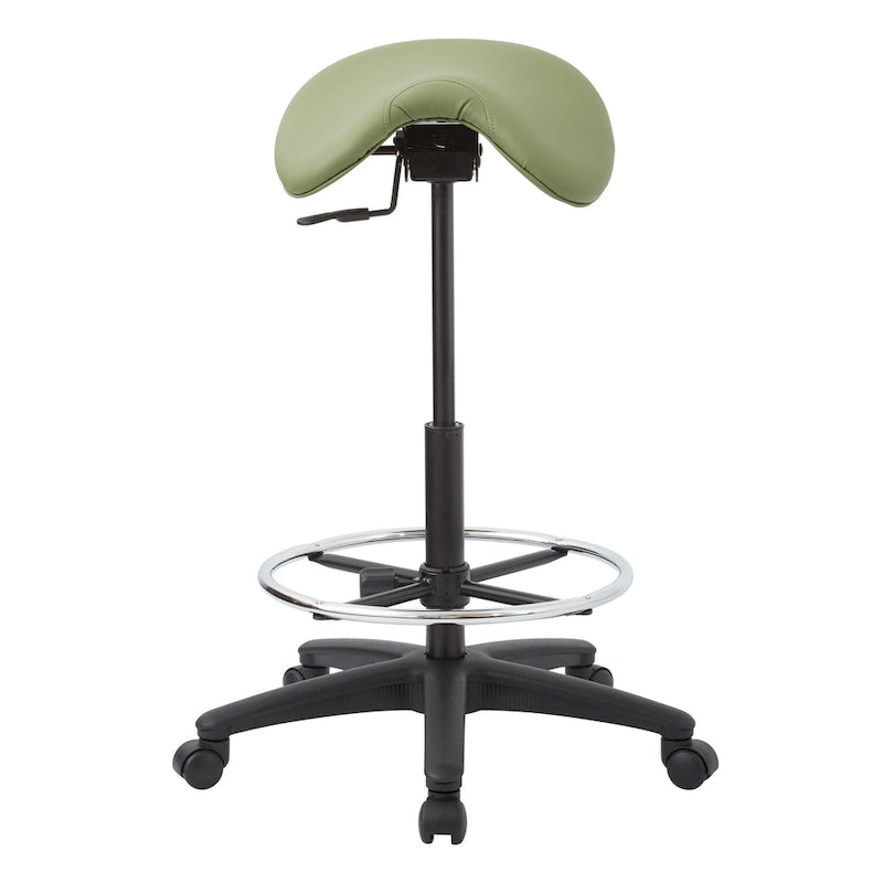 Tabouret ergonomique sans dossier avec hauteur réglable et roulettes
