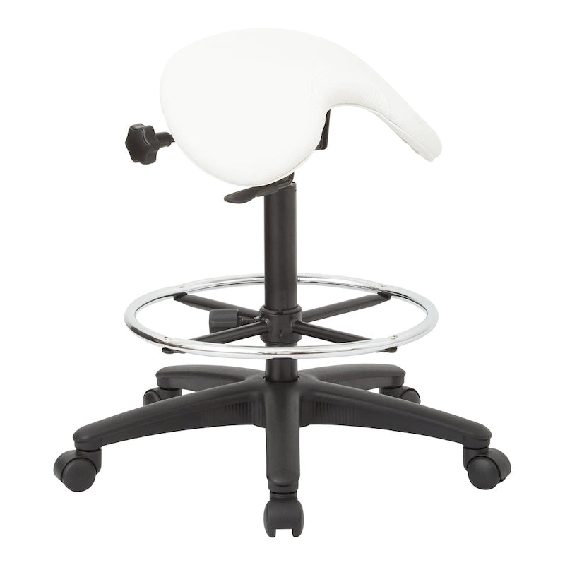 Tabouret ergonomique sans dossier avec hauteur réglable et roulettes