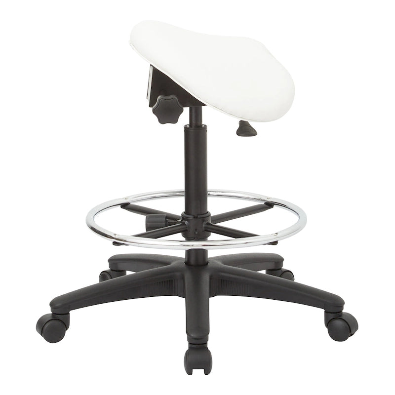 Tabouret ergonomique sans dossier avec hauteur réglable et roulettes