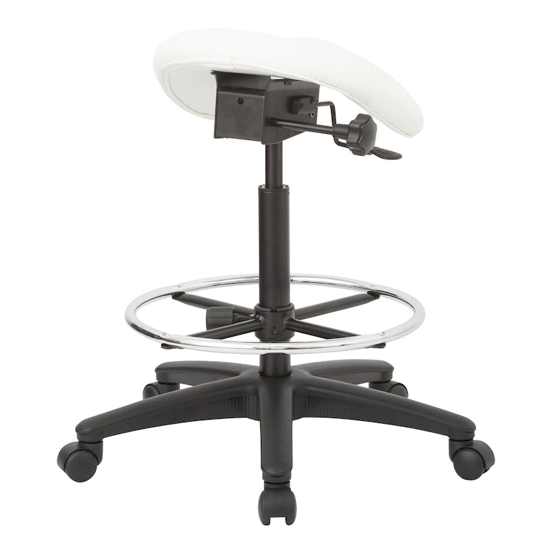 Tabouret ergonomique sans dossier avec hauteur réglable et roulettes
