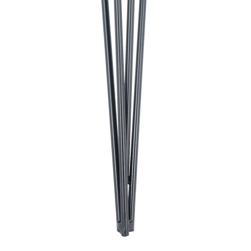 Table d'appoint ronde laquée blanche avec pieds épingles noirs