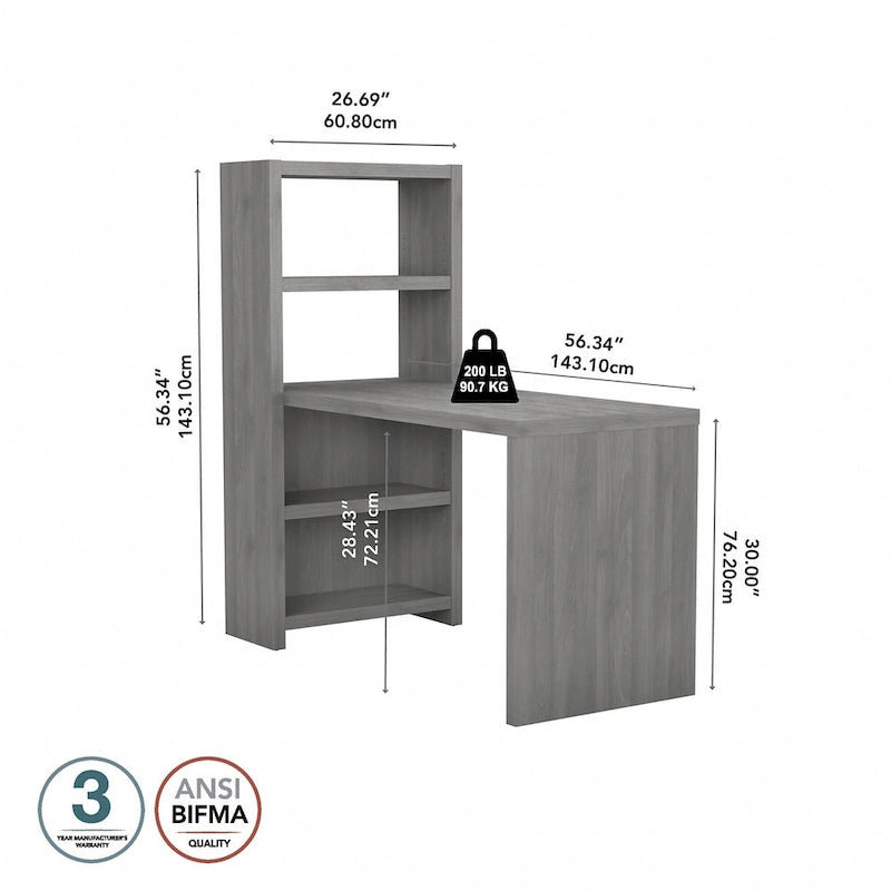 Table de bricolage 56W avec étagères réglables et surface laminée