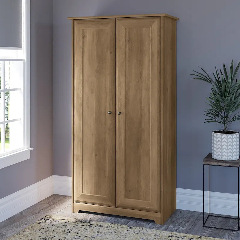 Meuble de rangement haut Cabot Espresso Oak avec portes – 31,38 long. x 16,30 larg. x 61,14 haut.