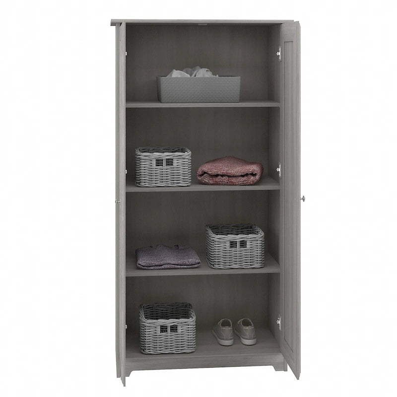 Meuble de rangement haut Cabot Espresso Oak avec portes – 31,38 long. x 16,30 larg. x 61,14 haut.