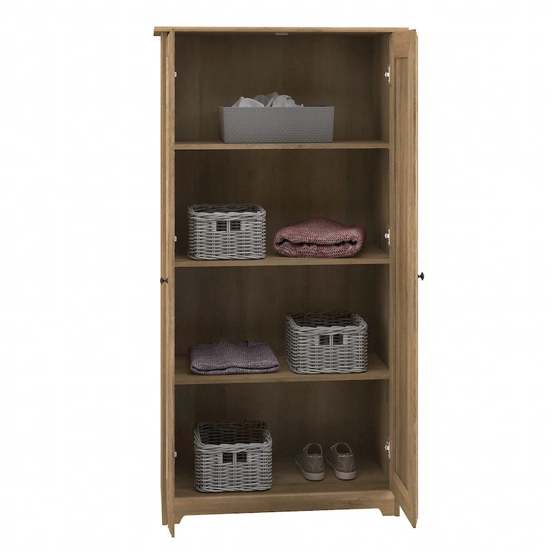 Meuble de rangement haut Cabot Espresso Oak avec portes – 31,38 long. x 16,30 larg. x 61,14 haut.