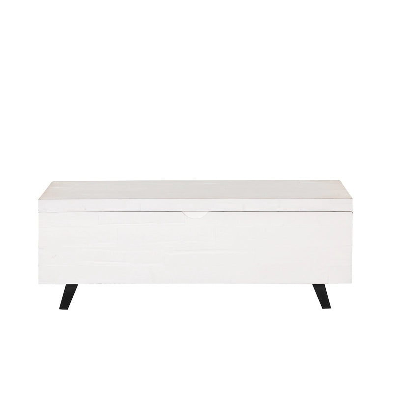 Banc de rangement Broadmore en bois d'acacia de 46 pouces