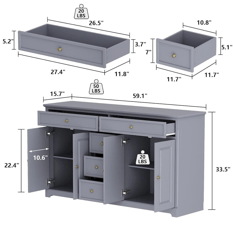 Bibliothèque, buffet, bahut et commode laqués