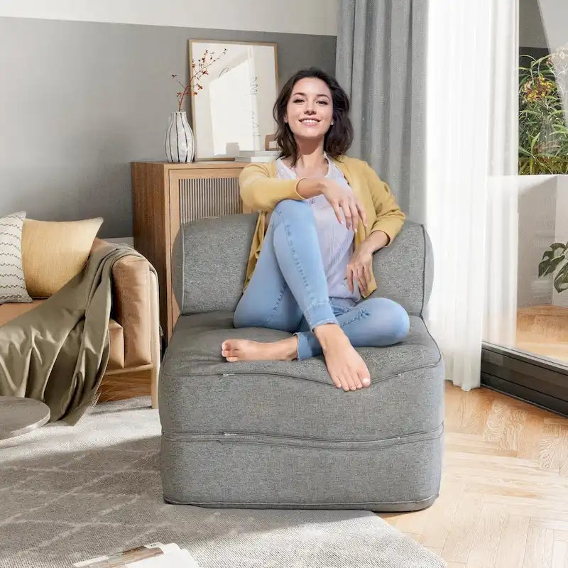 WOWMAX Canapé Lit Pliant Convertible Fauteuil Lit Pliant avec Traversin