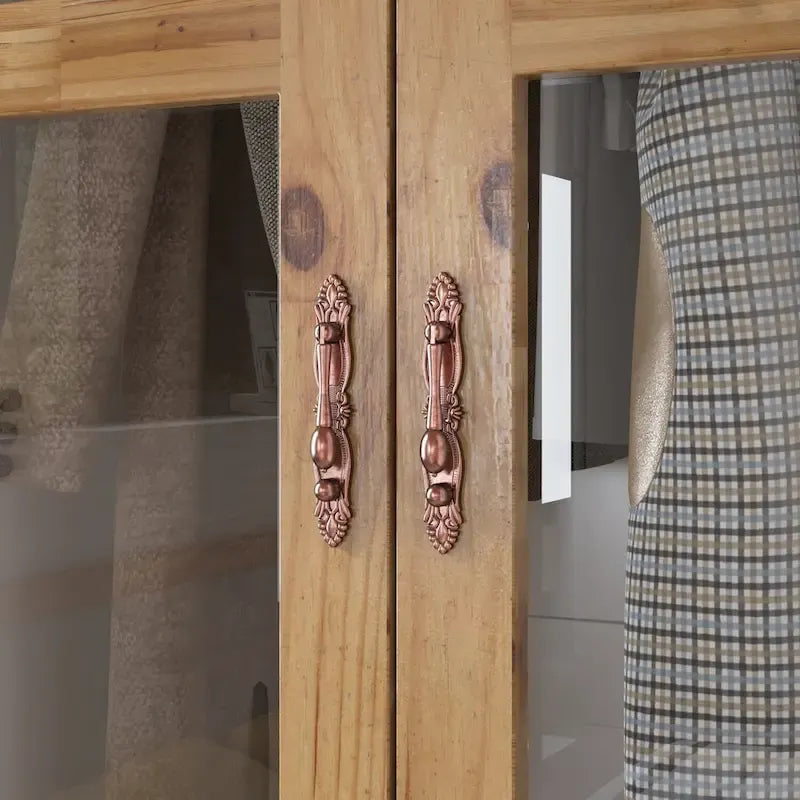 Ensemble de deux armoires Grand Closet d'inspiration vintage avec accents en métal